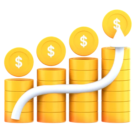 Lucro financeiro  3D Icon