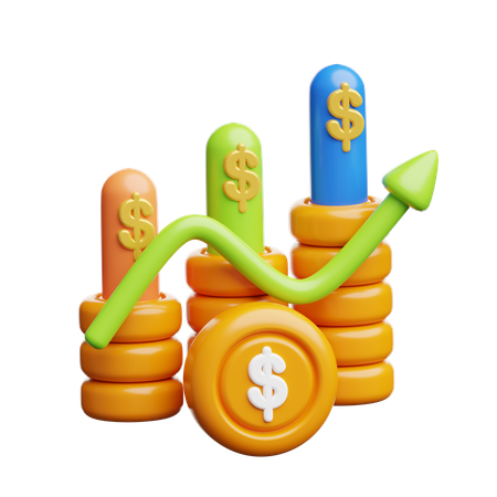 Lucro financeiro  3D Icon