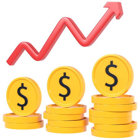 Lucro financeiro  3D Icon