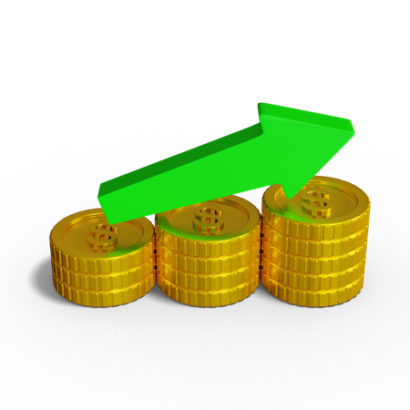 Lucro financeiro  3D Illustration