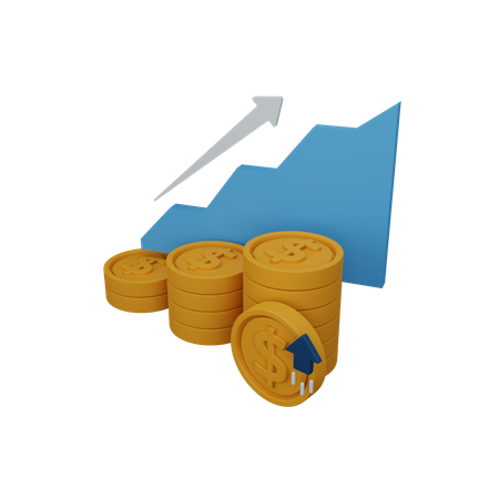 Lucro financeiro  3D Icon