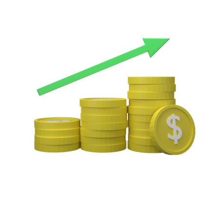 Lucro financeiro  3D Icon