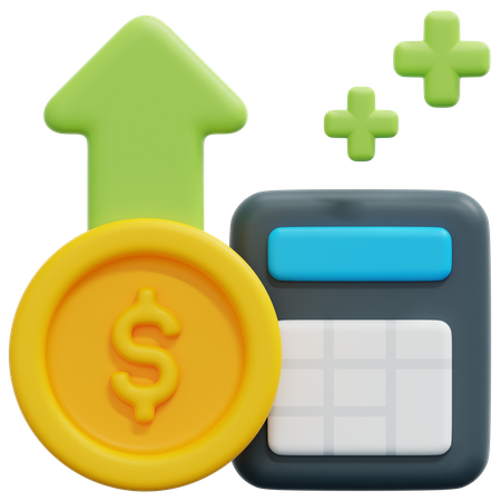 Lucro financeiro  3D Icon