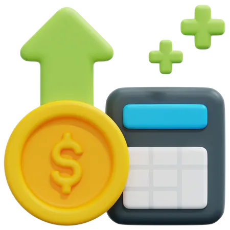 Lucro financeiro  3D Icon