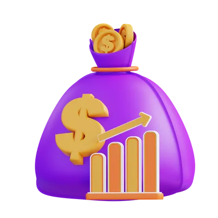 Lucro financeiro  3D Icon