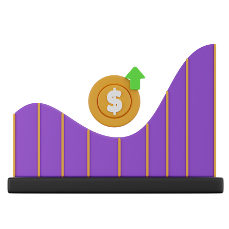 Lucro financeiro  3D Icon