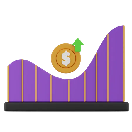 Lucro financeiro  3D Icon