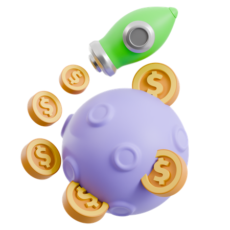 Lucro inicial  3D Icon
