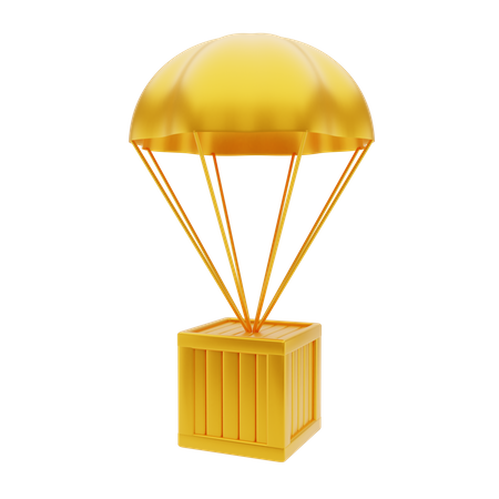 Lieferung mit Heißluftballons  3D Illustration