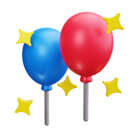 Luftballons  3D Icon