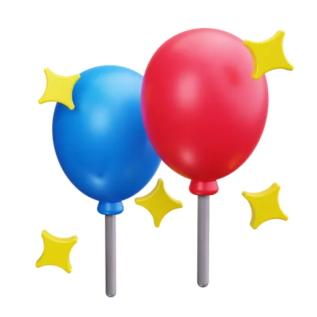 Luftballons  3D Icon