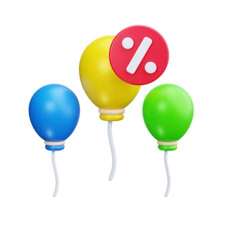 Luftballons  3D Icon