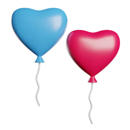 Luftballons  3D Icon