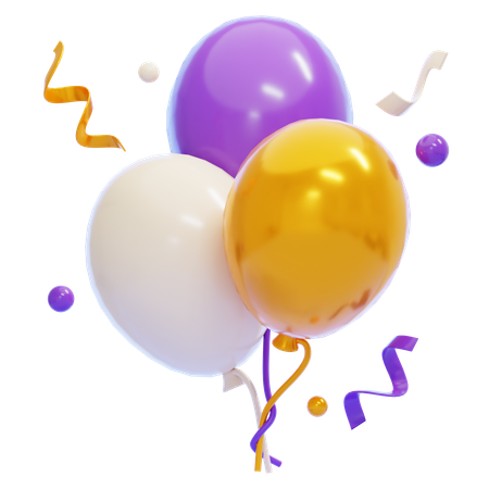Luftballons  3D Icon