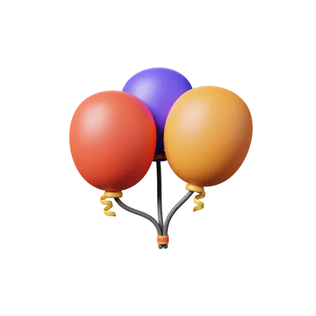Partyballon  3D Illustration