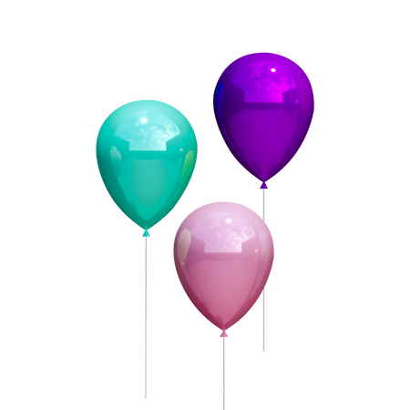 Luftballons  3D Illustration