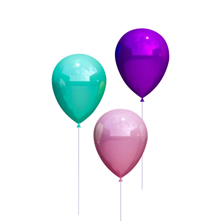 Luftballons  3D Illustration