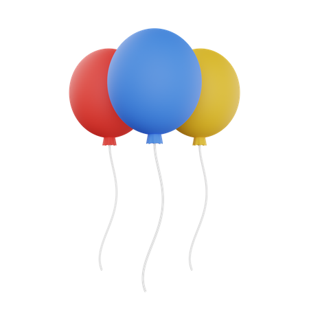 Luftballons  3D Illustration