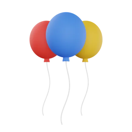 Luftballons  3D Illustration