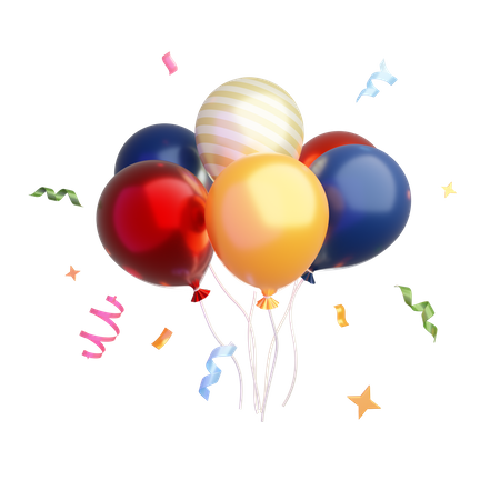 Luftballons  3D Icon