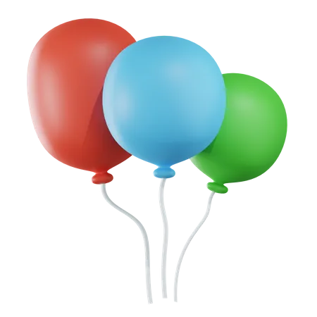 Luftballons  3D Icon