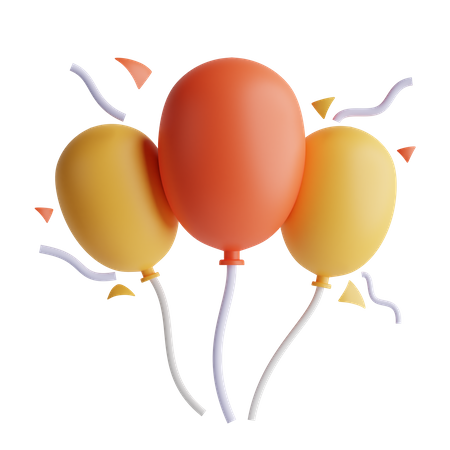 Luftballons  3D Icon