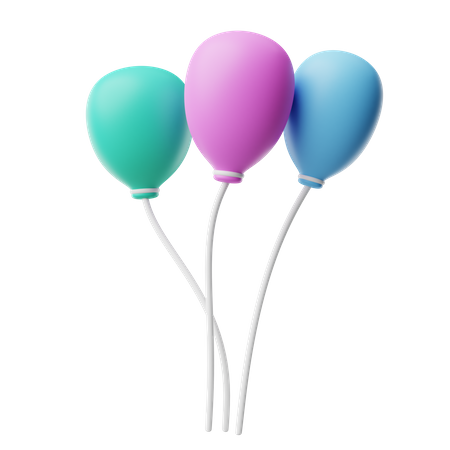 Luftballons  3D Icon