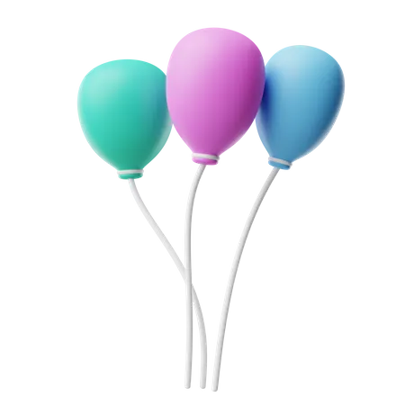 Luftballons  3D Icon