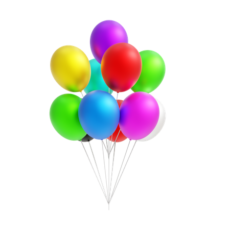 Luftballons  3D Icon