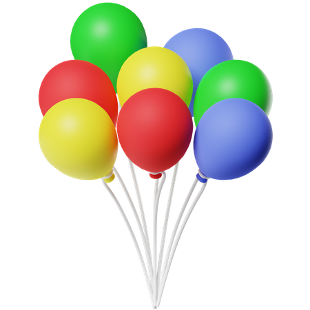 Luftballons  3D Icon