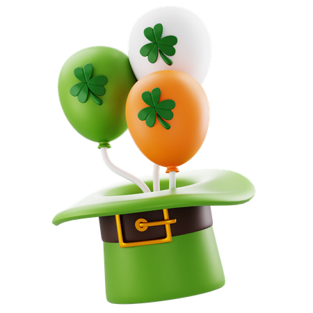 Luftballons zum Heiligen Patrick  3D Icon