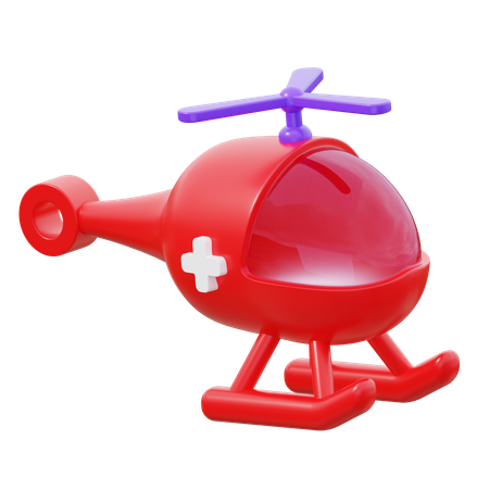 Rettungshubschrauber  3D Icon