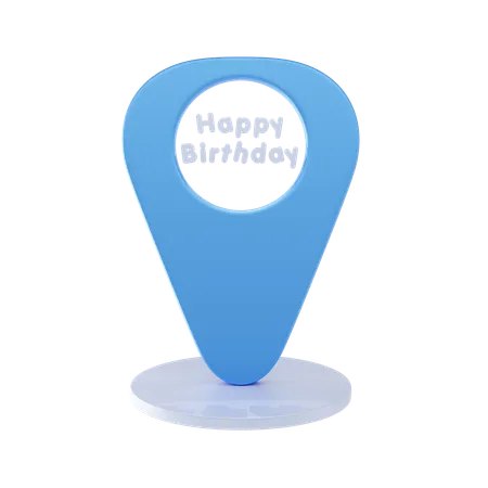 Ubicación de cumpleaños  3D Icon