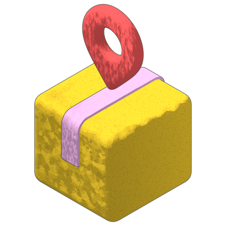Lugar de entrega  3D Icon