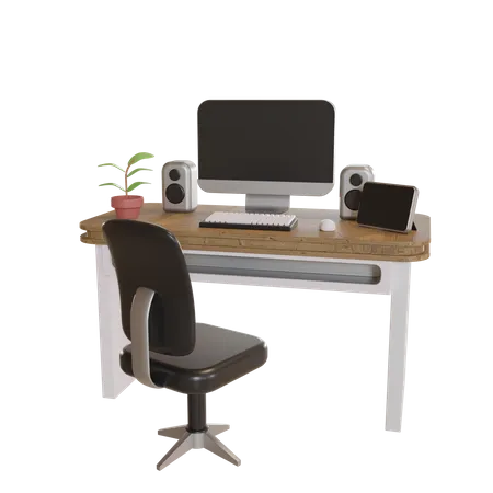 Lugar de trabajo  3D Illustration