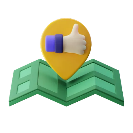 Punto de referencia de lugar recomendado  3D Icon