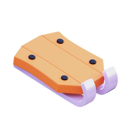 Une luge  3D Icon