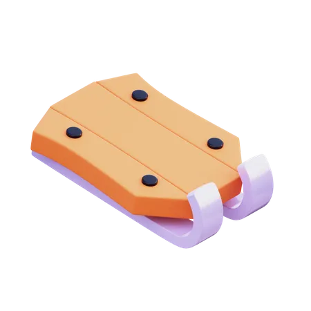 Une luge  3D Icon