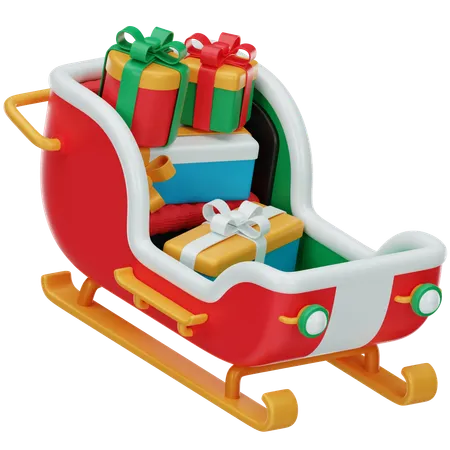 Luge avec coffrets cadeaux  3D Icon