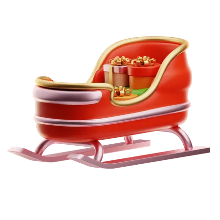 Luge avec coffrets cadeaux  3D Icon