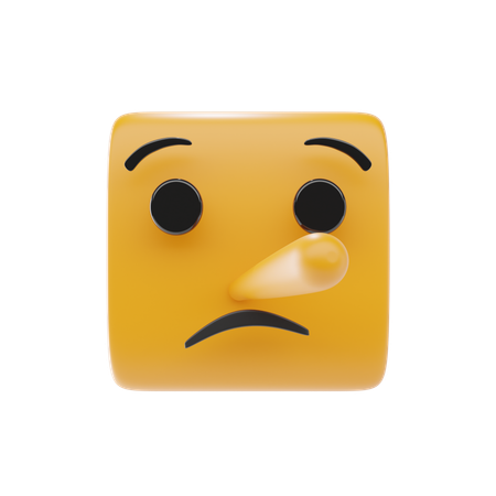 Lügendes Gesicht Emoji  3D Icon