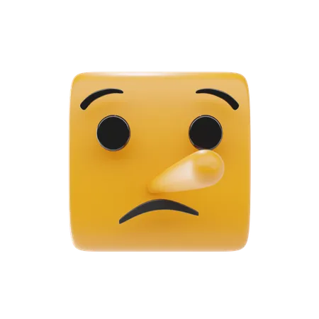 Lügendes Gesicht Emoji  3D Icon