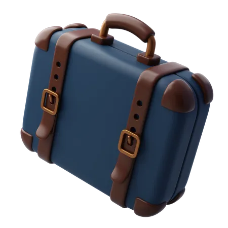Retro Luggage 3 D Icon 3D Icon