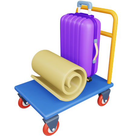 Luggage Cart  3D Icon