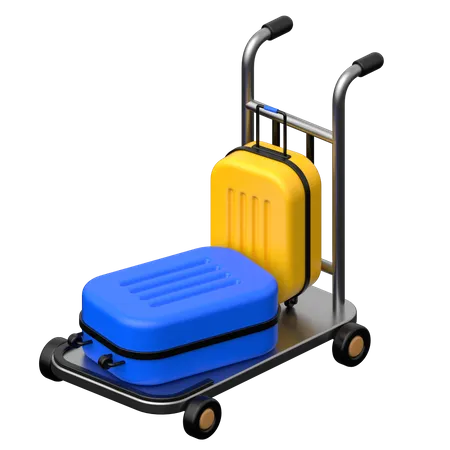 Luggage Cart  3D Icon