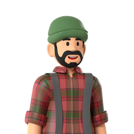 Lumberjack  3D Icon