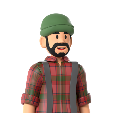Lumberjack  3D Icon