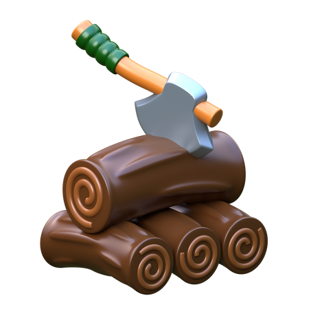 Lumberjack  3D Icon