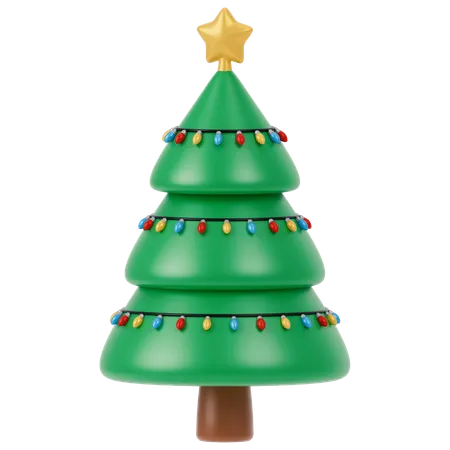 Lumières du sapin de Noël  3D Icon