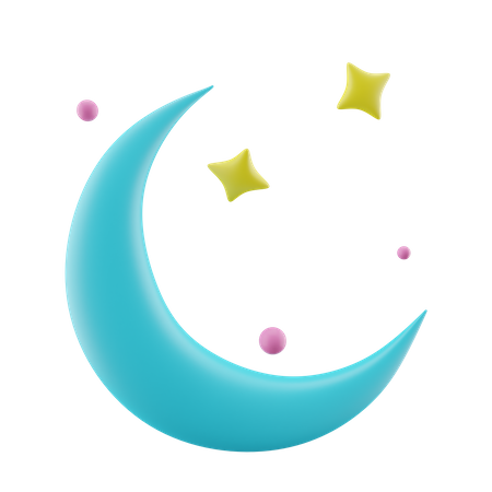 Luna brillando  3D Icon
